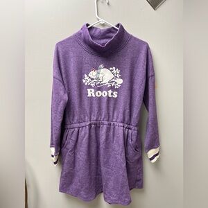 Roots Kids Purple Heathered Long Sleeve Dress